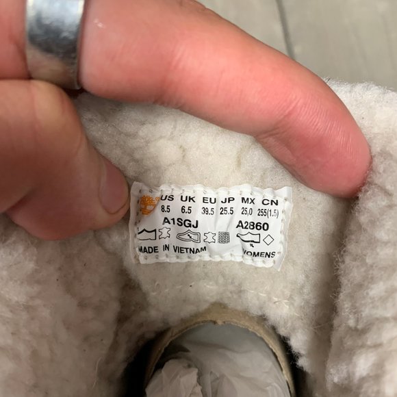 New Womens Timberland Jayne Fleece Boots Burgundy - Picture 6 of 6